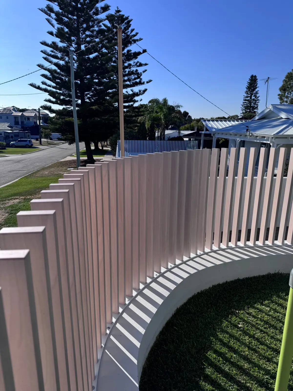 Curved fence install 5