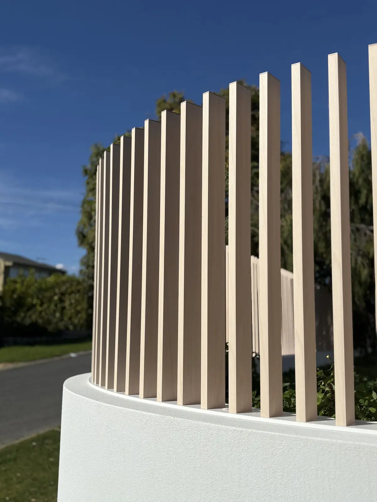 Curved fence install 8