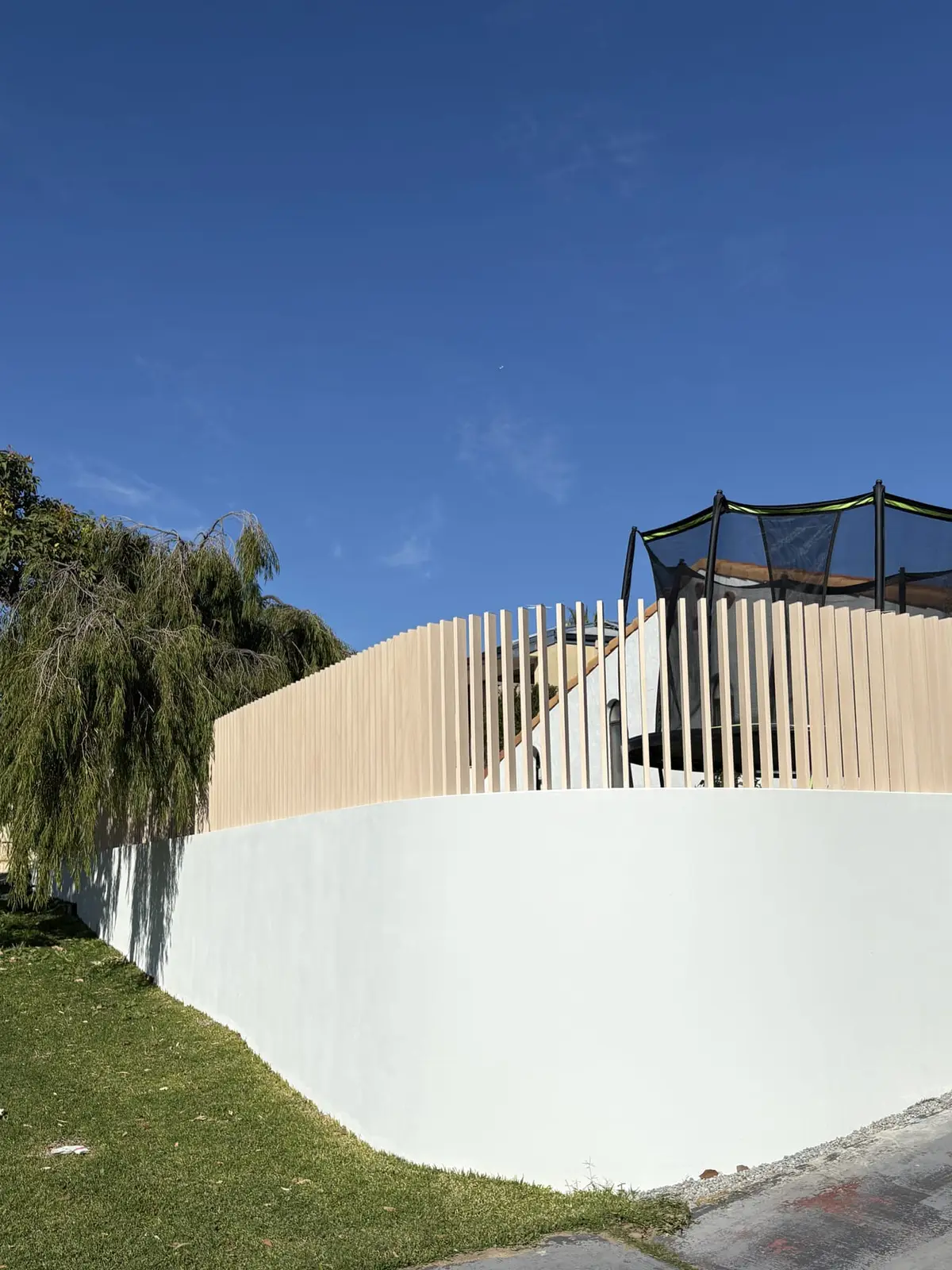 Curved fence install 9