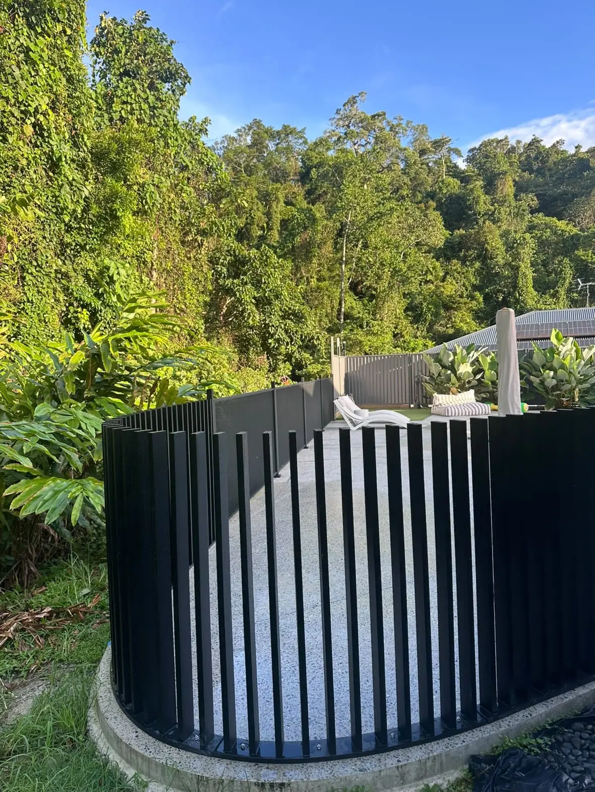 Curved fence install 2