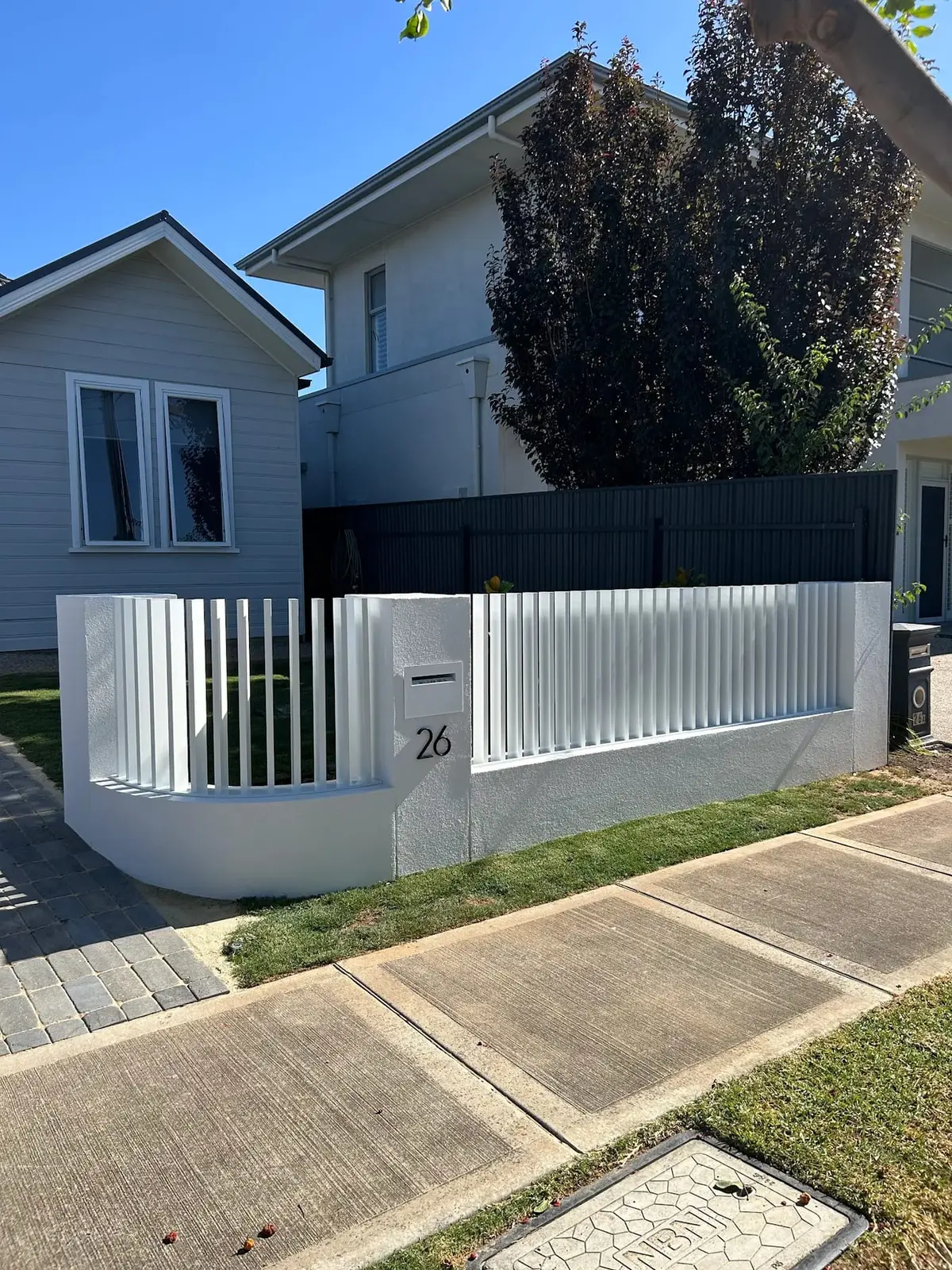 Curved fence install 3